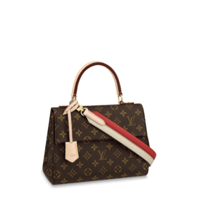Louis Vuitton Cluny Brown Beige And Red Strap 25Cm