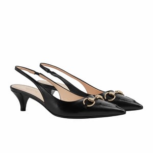 Gucci Women'S Horsebit Slingback Pump Black 782407 Dmbt0 1000