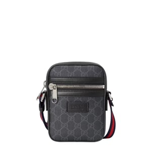 Gucci GG Messenger Supreme Canvas Black For Men 7in/18cm ‎682357