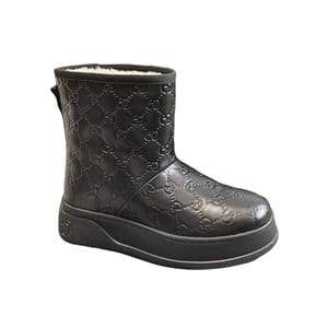 Gucci Women?S Boot Gg Leather Black