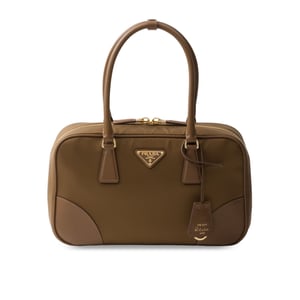 Prada Re Edition 1978 Medium Re Nylon And Saffiano Two Handle Bag Cork Beige 30Cm