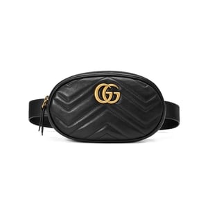 Gucci GG Marmont Matelasse Leather Belt Bag Black