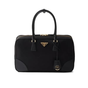 Prada Re Edition 1978 Medium Re Nylon And Saffiano Two Handle Bag Black 30Cm