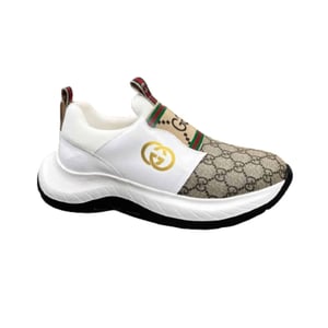 Gucci Sneaker Gg Canvas Beige White
