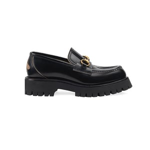 Gucci Women?S Leather Loafers Horsebit Black