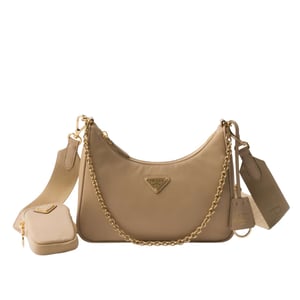 Prada Re Edition 2005 Re Nylon Bag Camel 22Cm