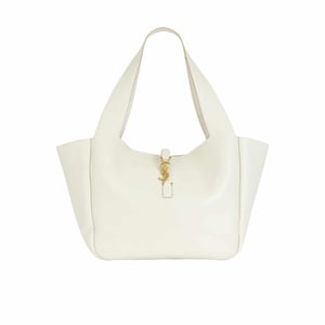 Saint Laurent Le 5 A 7 Bea In Grained Leather White 50Cm