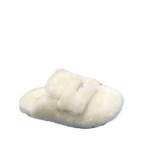 Prada Shearling Sabots White