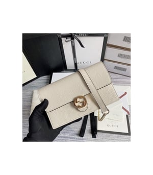 Gucci GG Interlocking Wallet On Chain White