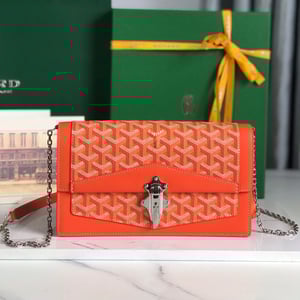 Goyard Duchesse Marie-Caroline Bag 25cm Orange Goyardine Canvas And Smooth Calfskin