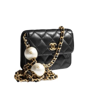 Chanel Clutch With Strap Pearlescent Black 13Cm/5.1in Ap4010 B16719 94305