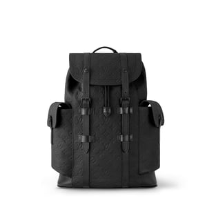 Louis Vuitton Christopher Backpack Mm Taurillon Monogram Black M55699