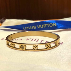 Louis Vuitton Monogram Cuff Gold Bracelets