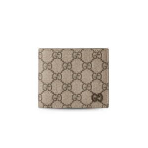 Gucci Grey Interior Bi-Fold Wallet Beige And Ebony 4.3in/11cm For Men