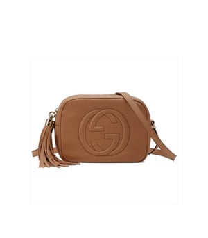Gucci Soho Small Leather Disco Bag Brown