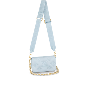 Louis Vuitton Wallet On Strap Bubblegram Blue
