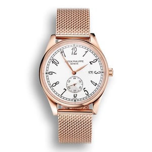 Patek Philippe Calatrava Small Seconds Dial White</br> <span style="color: #a8927b; font-size: 90%;">40 mm, Rose Gold Plated</span>