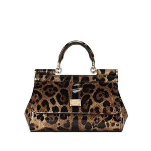 Dolce & Gabbana Leopard-Print Sicily Top Handle Bag 20cm