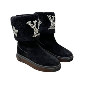 Louis Vuitton Ankle Boot Studded With Diamonds Black
