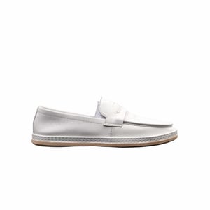 Prada Men'S Flat Loafers Leather White