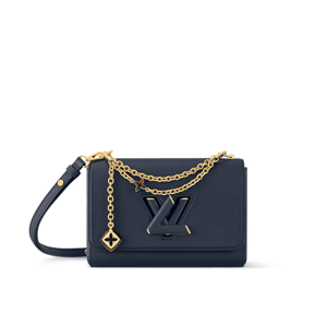 Louis Vuitton Twist MM Slim Medium Navy Taurillon Leather Shoulder Bag 23cm/9.1in M14342