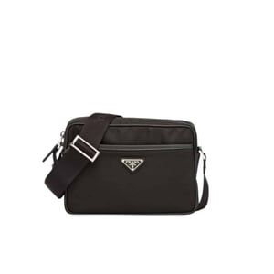 Prada Triangle Logo Re-Nylon And Saffiano Leather Black