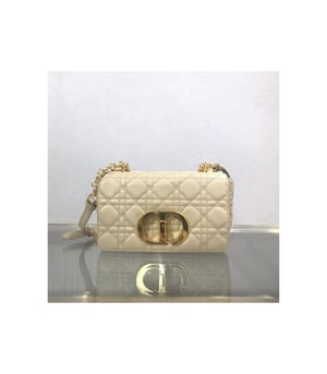 Dior Small Caro Bag Beige Supple Cannage Calfskin