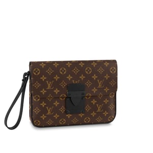 Louis Vuitton S Lock A4 Pouch Brown 28Cm M80560