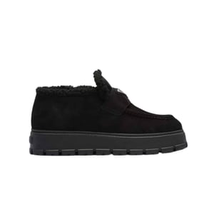 Prada Suede Loafer Booties Black 1D245N 3I2M F0002 F Zb45