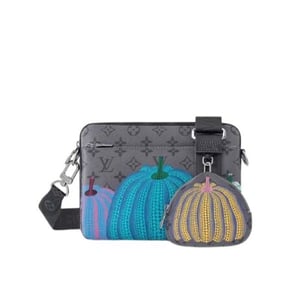 Louis Vuitton X Yk Trio Messenger Monogram Eclipse Reverse Pumpkin 21Cm M46435
