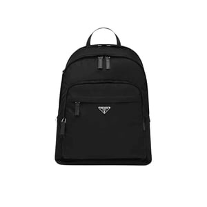 Prada Re Nylon And Saffiano Leather Backpack Black 43Cm