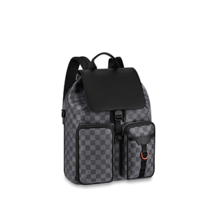 Louis Vuitton Utility Backpack Black And Grey 40Cm