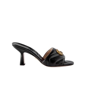 Gucci Marmont Double G Leather Mules Black 674839 Bko00 1000
