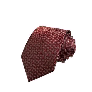 Gucci Crimson Interlock Silk Tie For Men