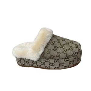 Gucci Slipper Mit Gg Horsebit Monogram In Brown
