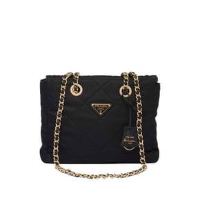 Prada Re Edition 1995 Chaîne Re Nylon Tote Bag Black 26Cm