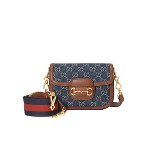 Gucci Horsebit 1955 Denim Mini Bag