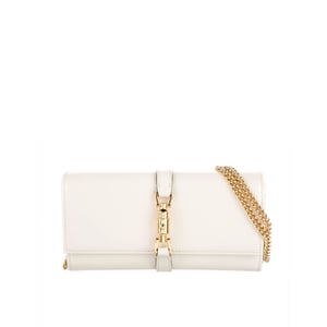 Gucci Jackie 1961 White Calfskin Chain Wallet 19cm