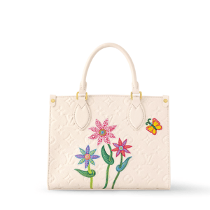 Louis Vuitton X Yayoi Kusam On The Go Mm With Flower Marquetry In Quartz 35Cm M21732
