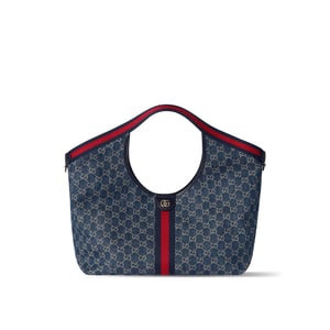 Gucci Giglio GG Denim Tote Bag 25cm/9.8in