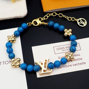 Louis Vuitton Turquoise Pearl Bracelet Blue