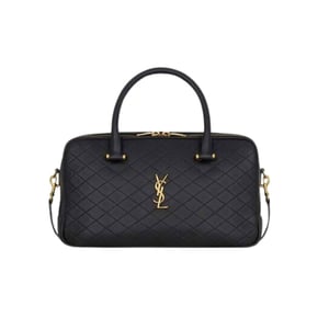 Saint Laurent Lyia Duffle In Quilted Black 31Cm
