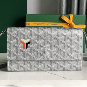 Goyard Varenne Continental Wallet 19 Cm Gray Goyardine Canvas