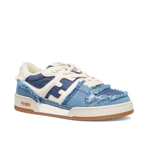 Fendi Match Suede Low Tops Denim Blue 7E1495Amf1F1Jid