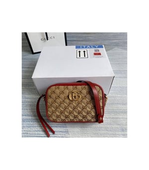 Gucci GG Canvas Matelasse Mini Bag Red