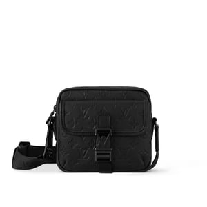 Louis Vuiiton Getaway Messenger Monogram Shadow Bag Black 20Cm