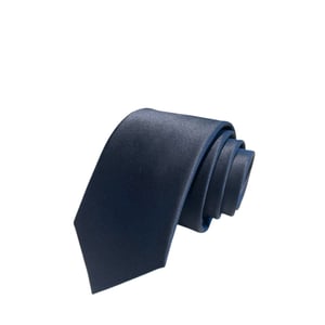 Dior Navy Satin Logo Silk Tie For Men