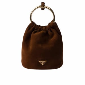 Prada Suede Mini Bag Cocoa Brown 19Cm