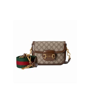 Gucci Horsebit 1955 Mini Bag in GG Supreme Brown