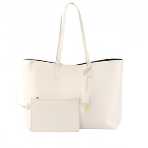 Saint Laurent Shopping Saint Laurent Leather White 33Cm